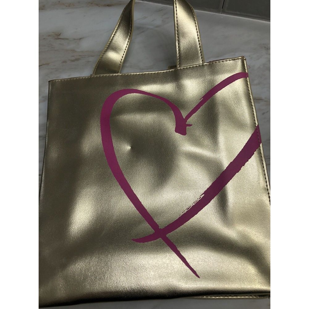 Victoria Secret Gold Heart Supermodel Tote No‎ Tags But Never Used